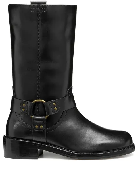 Geox 45mm Nalvia leather boots Black D565QC000FFC9999