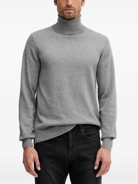 Geox roll-neck logo-plaque sweater Grey M5670ET3298