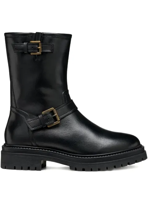Geox 45mm Iridea buckled biker boots Black D56HRD00043C9999