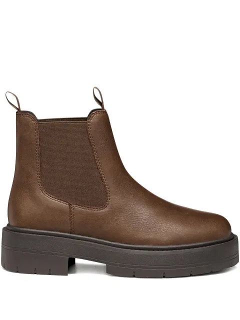 Geox pull-tab platform ankle boots Brown D56VDA00085C6006