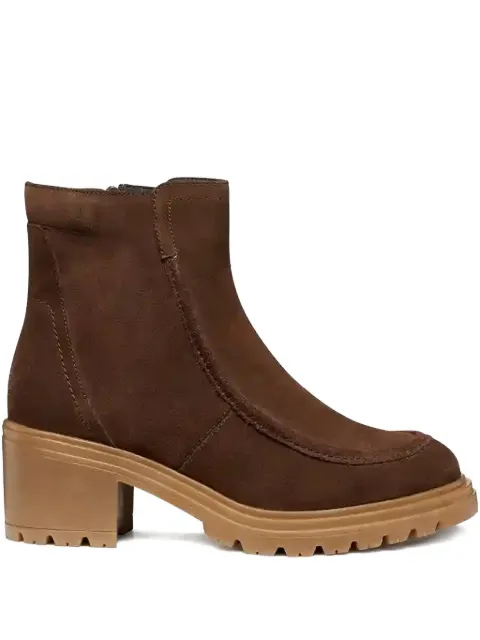 Geox block-heel zip-fastening boots Brown D56QCB00022C6006