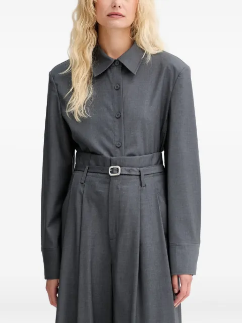 Isabelle Blanche classic-collar shirt Grey IS25FWC037T002