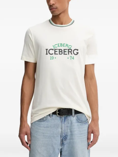 Iceberg logo ringer T-shirt Neutrals F0106325