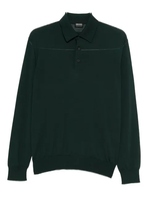 Zegna long-sleeve polo shirt Green UGM00A2132