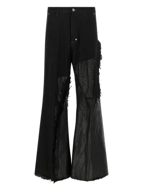 Rick Owens Joris fringed jeans Black RR02E1308BMCCL