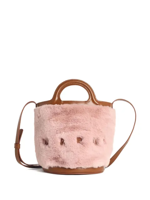 Marni micro Tropicalia embroidered-logo tote bag Pink SCMP0056U9P8681