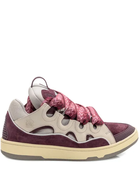 Lanvin curb lace-up sneakers Red FUSKDK12BICOE25