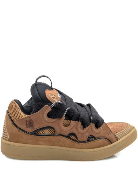 Lanvin curb lace-up sneakers Brown FUSKDK12BICOE25