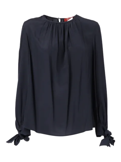 Max Mara Edotto tie-detail top Blue 2526116011600
