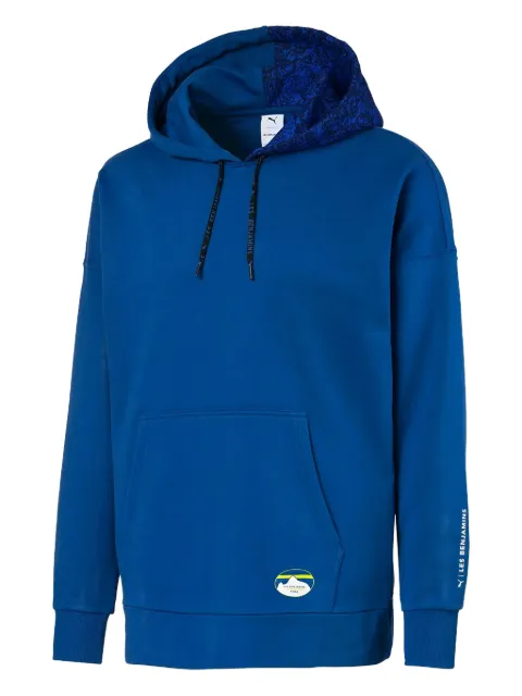 PUMA x Les Benjamins patterned-trim hoodie Blue 59547069