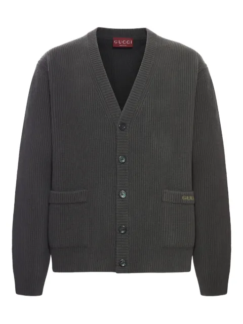 Gucci buttoned patch-pocket cardigan Green 833501XKEYK3019