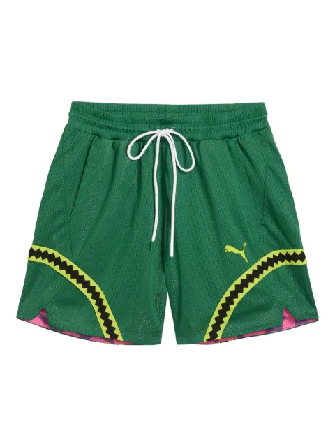 PUMA x Teenage Mutant Ninja Turtles elasticated-waistband shorts Green 63093101
