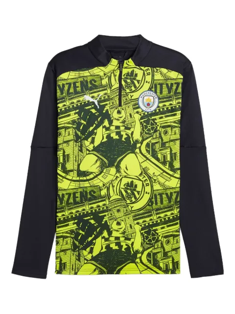 PUMA Manchester City zip graphic T-shirt Yellow 77757914