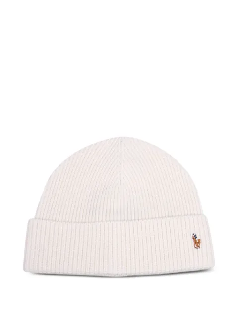 Polo Ralph Lauren embroidered beanie hat Neutrals 449964247001