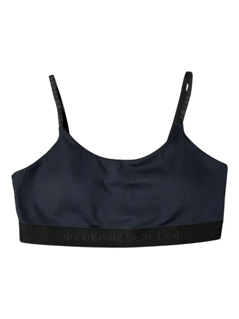 Chrome Hearts logo yoga sports bra Black CHRM0247