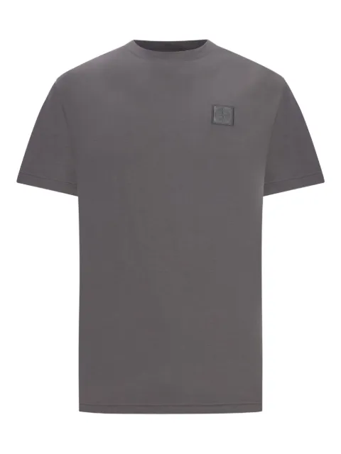 Stone Island crew-neck logo-patch T-shirt Grey K2S152100034S0F11
