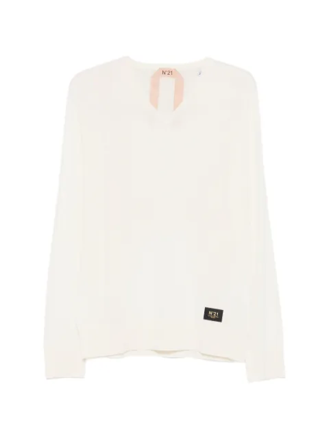 Nº21 V-neck sweater Neutrals N2M0A0379000
