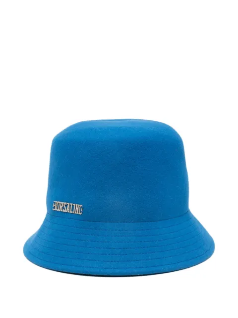 Borsalino logo-plaque bucket hat Blue B170034