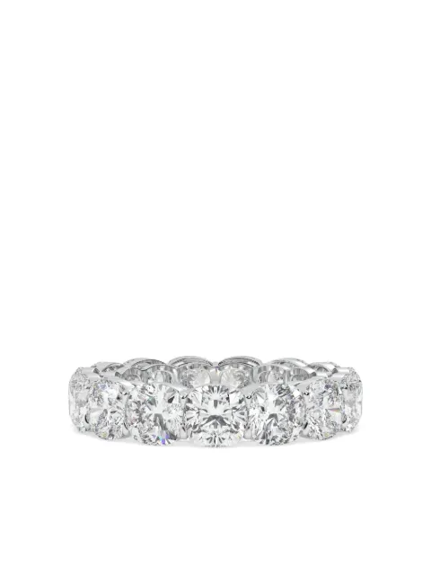 Tilla 14K white gold cushion diamond wedding band ring Silver WB22