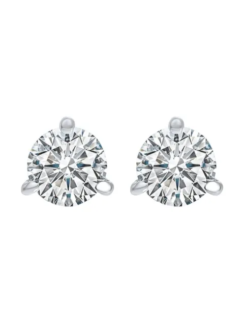 Tilla 14K white gold diamond stud earrings Silver ADLS400