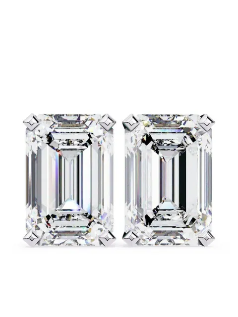 Tilla 14K white gold diamond stud earrings White DEA1040