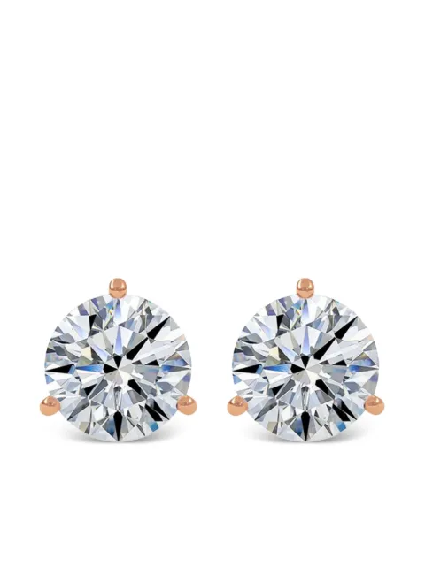 Tilla 14K rose gold diamond stud earrings Pink ADLS7003P