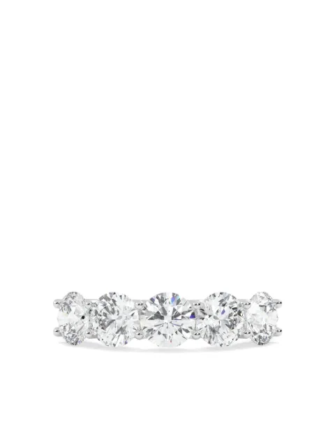 Tilla 14K white gold diamond wedding-band ring Silver WB37