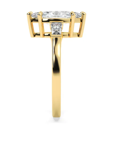 Tilla 14K yellow gold diamond Three Stone ring Gold RG97