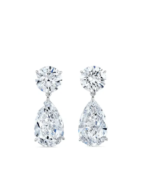 Tilla 14K white gold diamond drop earrings Silver LGER95