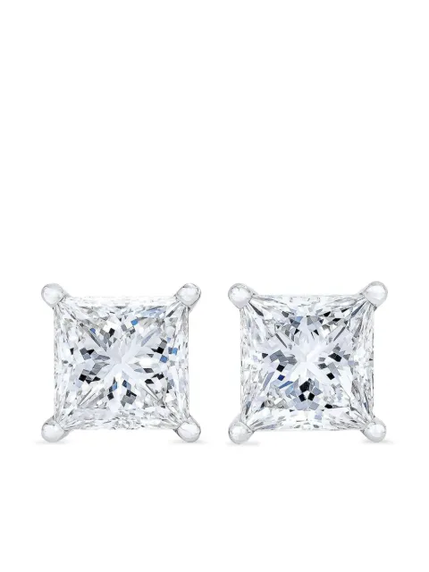 Tilla 14K white gold diamond stud earrings Silver DEA1037