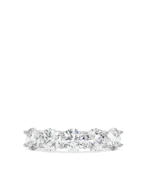 Tilla 14K white gold round lab-grown diamond wedding band ring Silver WB41