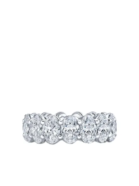 Tilla 14K white gold oval laboratory-grown diamond eternity band Silver LGRG96