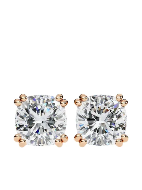 Tilla 14K rose gold cushion diamond stud earrings Gold DEA1045