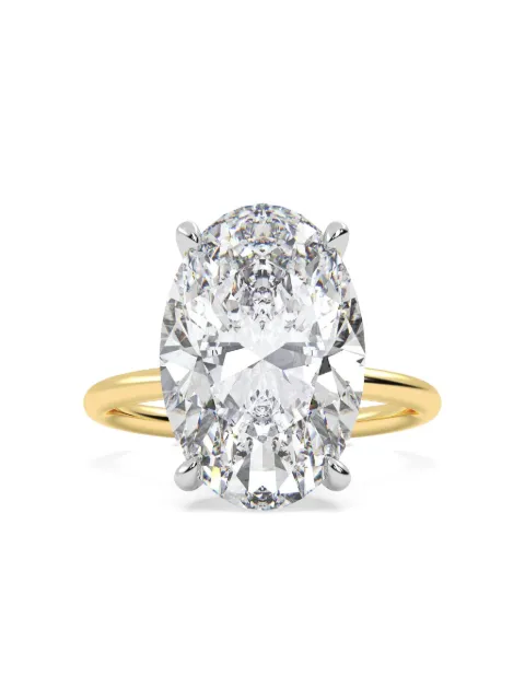 Tilla 14K yellow gold oval lab grown diamond solitaire ring Gold RG54