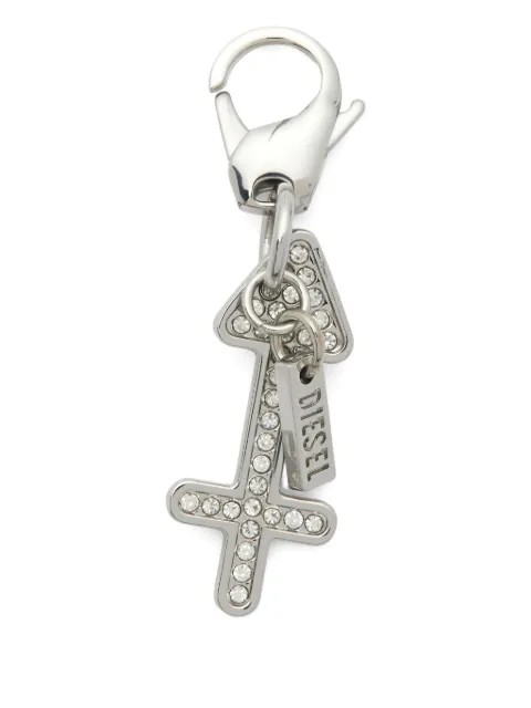 Diesel metal sagittarius charm with rhinestones Silver X10794P9132