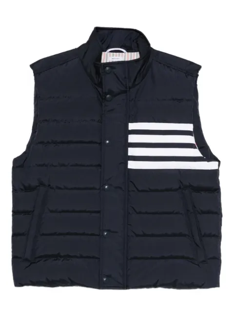 Thom Browne four-bar downfill gilet Blue MVD036XF1095