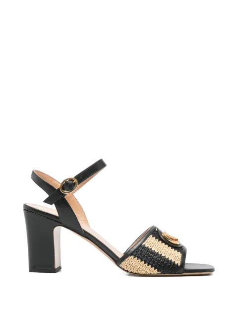 Valentino Garavani VLogo raffia sandals Black WS0MC2IPL