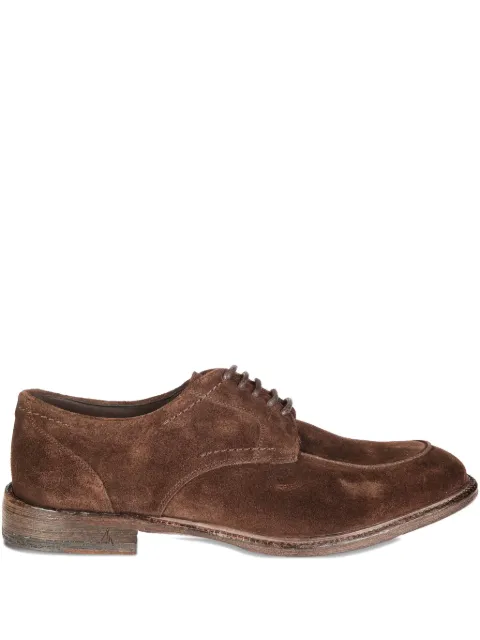 MORGILLO suede derby shoes Brown 73812MARINETTI