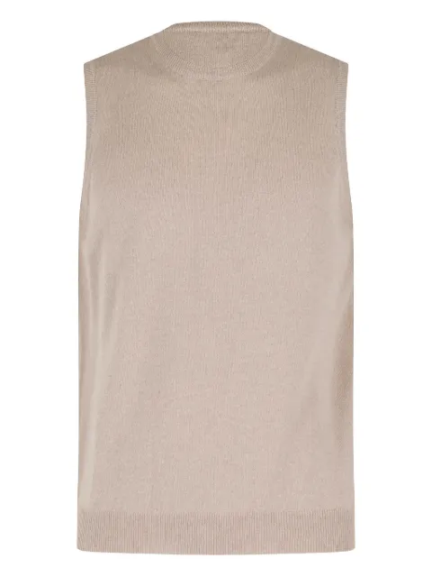 Filippo De Laurentiis ribbed sleeveless top Neutrals GC1SMWC12R097