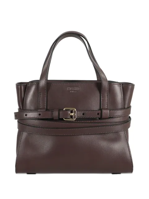 Moschino small Tie Me buckle-strap tote bag Brown MC4012PP0NOA0097