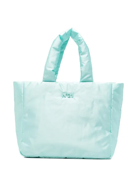 Nº21 padded logo-plaque tote bag Blue EBP0969