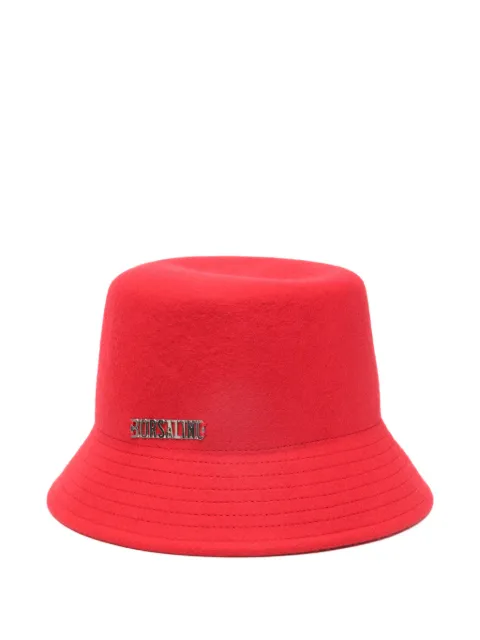 Borsalino logo-plaque bucket hat Red B170034