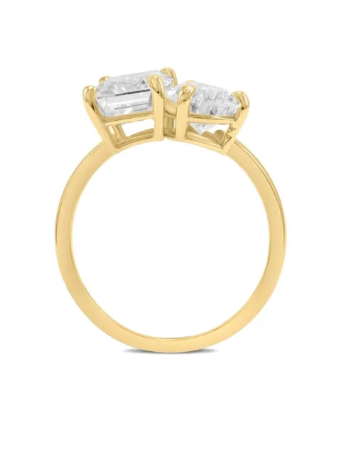 Tilla 14K yellow-gold Toi et Moi lab-grown diamond ring Gold MYR1048