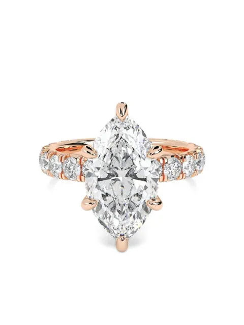 Tilla 14K rose gold diamond cocktail ring Pink RG34