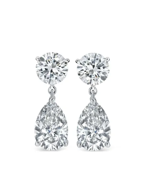 Tilla 14K white gold diamond teardrop earrings Silver DEA1007
