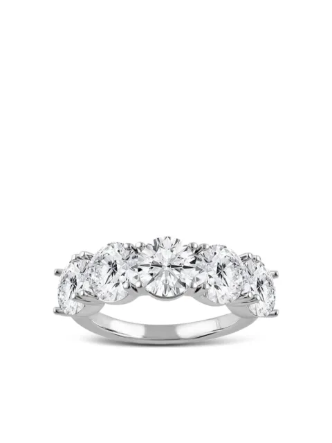 Tilla 14K white gold Five-Stone lab-grown diamond ring Silver JWL68352