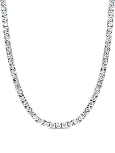 Tilla 14K white gold diamond tennis necklace Silver LGNK70058