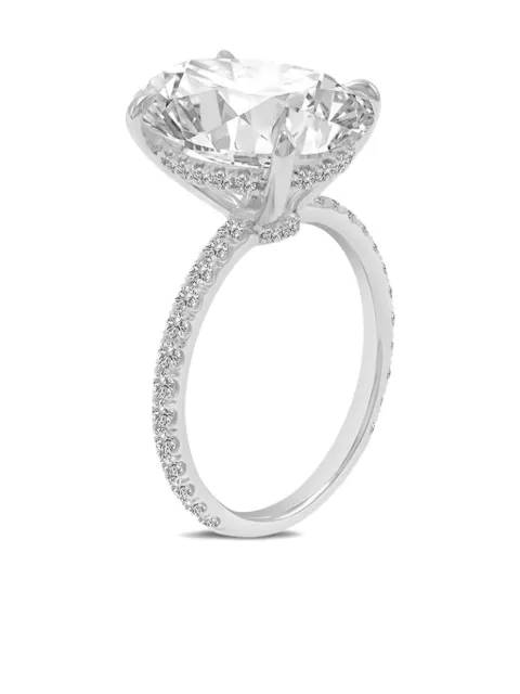 Tilla 14K white gold Accented lab-grown diamond ring Silver OV12HY