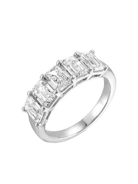 Tilla 14K white gold emerald lab-grown diamond ring Silver RGF62377LDL
