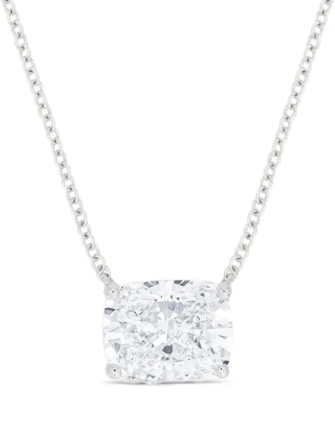 Tilla 14K white gold diamond solitaire necklace Silver NK18